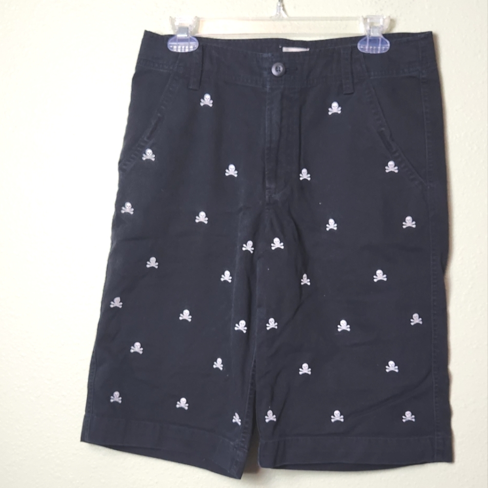 Mossimo Embroidered Skull Shorts Boys Size 16